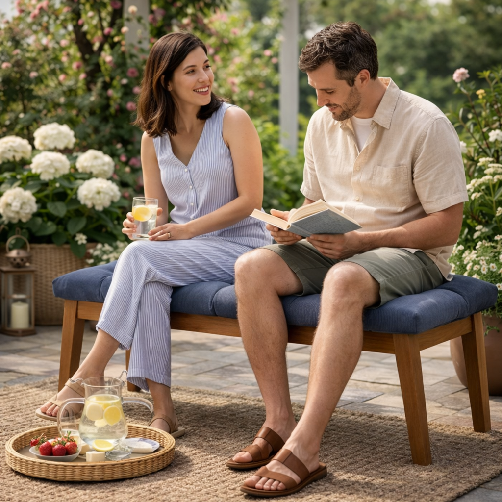 Thick Tufted Bench Seat Cushion for Indoor & Outdoor Patio Seating | Marlo