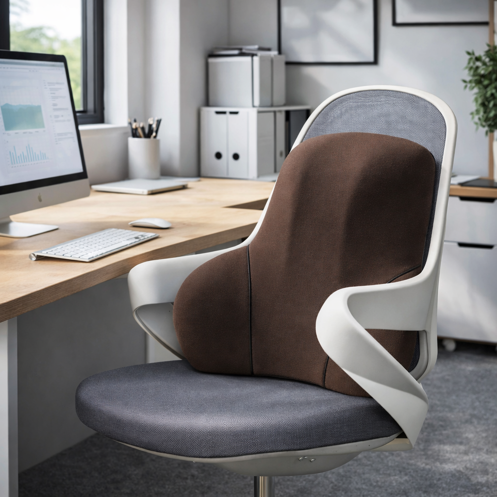 Ergonomic Memory Foam Lumbar Support Cushion for Office Chair – Back Support | Marlo