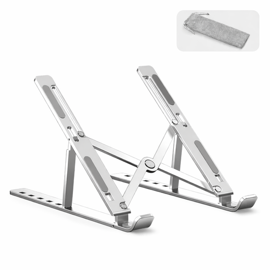 Adjustable Aluminum Laptop Stand for Desk – Ergonomic Foldable Laptop Riser for MacBook, Notebook & Office Setup | Marlo