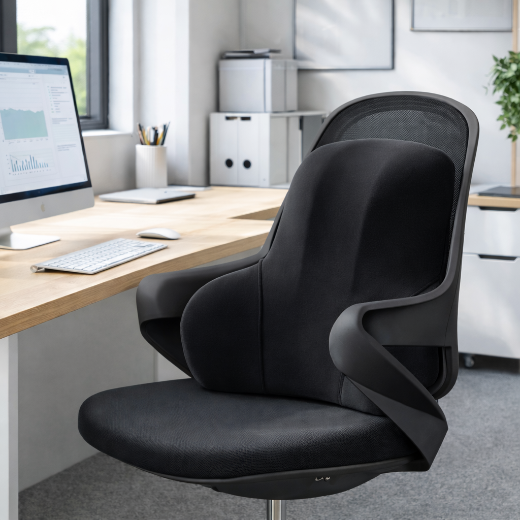 Ergonomic Memory Foam Lumbar Support Cushion for Office Chair – Back Support | Marlo