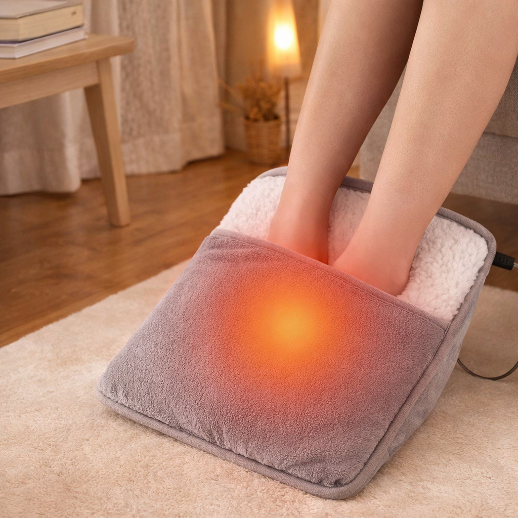 USB Heated Foot Warmer for Home & Office – Plush Electric Foot Heater | Marlo