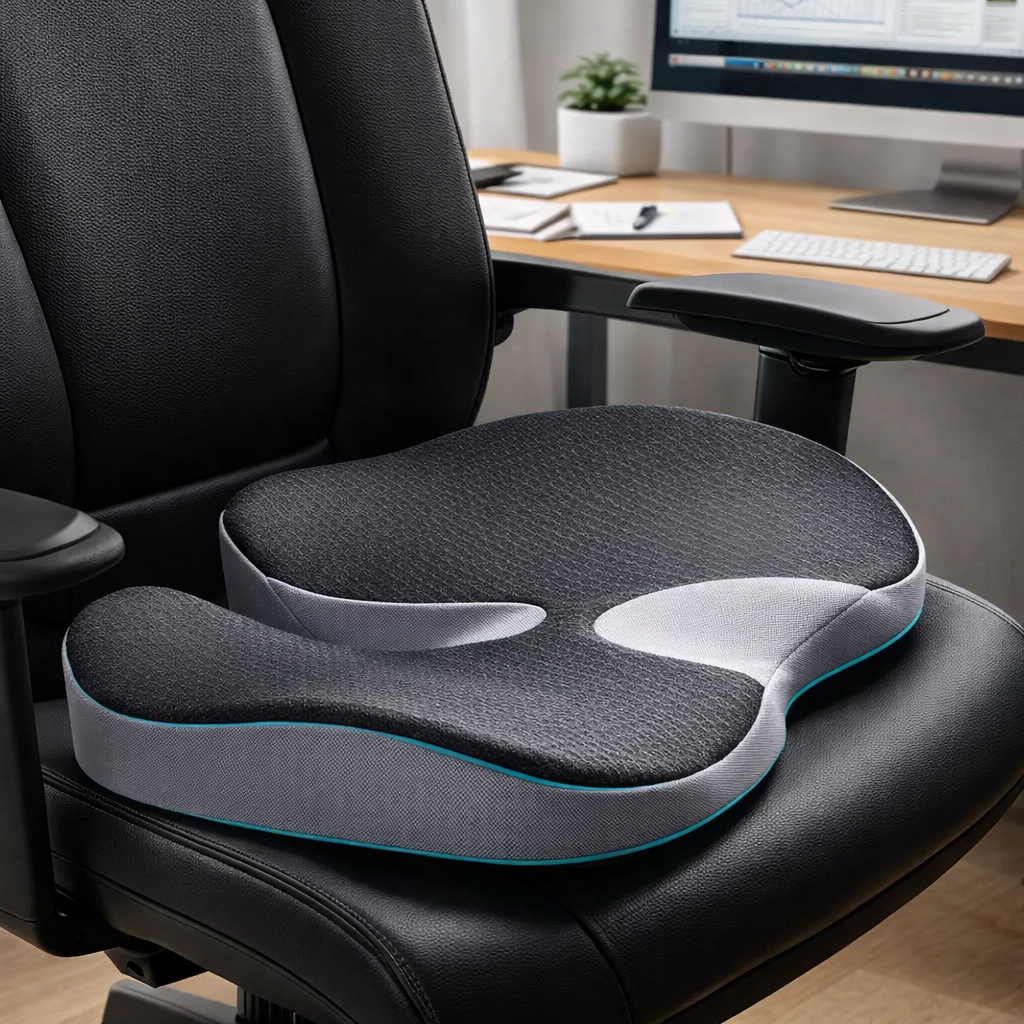 Ergonomic Memory Foam Seat Cushion for Office Chair & Car – Tailbone Relief | Marlo